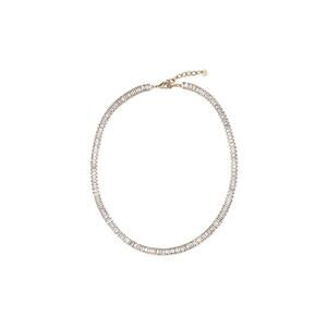 NEW HART women's baguette tennis necklace in gold/diamonds